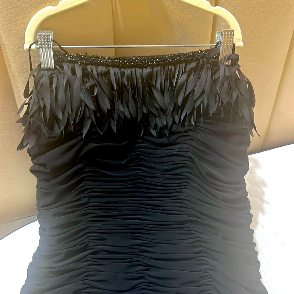 Js Collection Rouched Mini With Fabric Feather De… - image 1